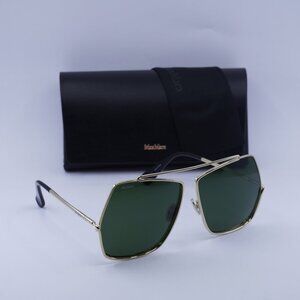 MaxMara ELSA MM0006 08A Geometric Sunglasses - Ruthenium/Smoke